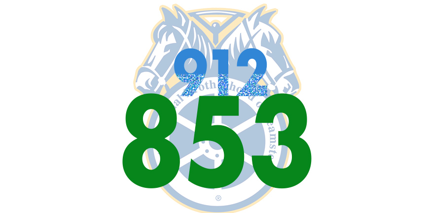 Logo with 912 merging into 853